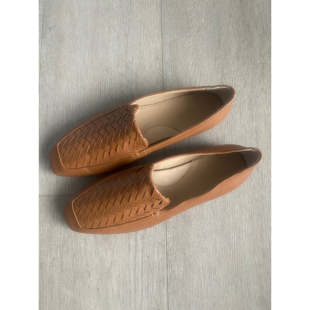 Banana Republic Woven Leather Soft Loafer Caramel Size 9.5‎ NEW - Picture 3 of 8